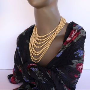 VTG Multi Beaded Pearl Necklace